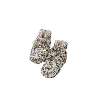 floral Jax and Lennon Clothing Co. Infant Terry Booties size NB